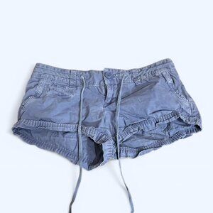 American Eagle blue shorts has some weakness around the stitching in the pockets